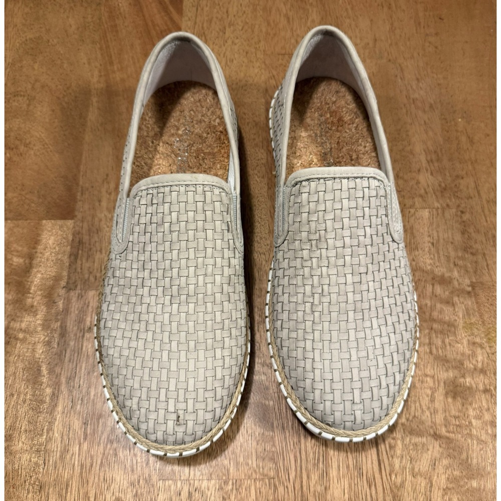 J/Slides NYC Reese Woven Leather Slip-On Platform Sneakers - Size 10